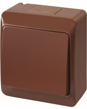 Одноклавішний вимикач Elektro Plast 0331-6 Hermes IP44 коричневий