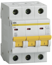 Автоматический выключатель IEK ВА47-29 3P 4A 4,5кА «B» (MVA20-3-004-B)