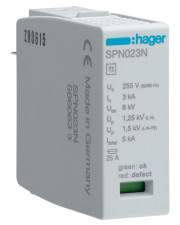 Вставний модуль Hager SPN023N для розрядника 3 класу 1P 5кА Up <=1,5кВ