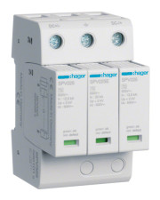 Фотоелектричний розрядник Hager SPV325 класу 2/C/T2 3P 25кА Up<=4кB