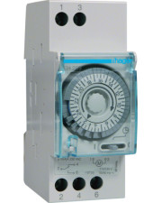 Суточный аналоговый таймер Hager EH209 16А/110-230В 1 переключающий контакт без резерва хода