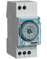 Суточный аналоговый таймер Hager EH211 16А/230В 1 переключающий контакт запас хода 200ч