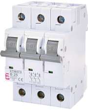 Автоматический выключатель ETI 002115518 ETIMAT 6 3p B 25А (6 kA)