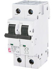 Автоматический выключатель ETI 002123717 ETIMAT 10 2p B 20А (10 kA)