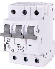 Автоматический выключатель ETI 002175312 ST-68 3p B 6А (4.5 kA)