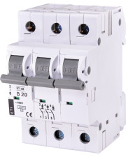 Автоматический выключатель ETI 002175317 ST-68 3p B 20А (4.5 kA)