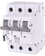 Автоматический выключатель ETI 002185317 ST-68 3p C 20А (4.5 kA)
