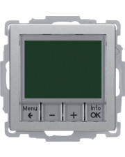 Цифровой термостат Berker 20446084 QX с дисплеем 8А/250В (алюминий)