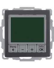 Цифровий термостат Berker 20446086 QX з дисплеєм 8А/250В (антрацит)