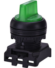Двухпозиционный поворотный выключатель ETI 004771331 EGS2I-S-G без фиксации с подсветкой 0-1 45° (зеленый)