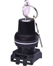 Двухпозиционный поворотный выключатель с ключом ETI 004771371 EGK2-XY90-C с фиксацией 0-1 90° (черный)