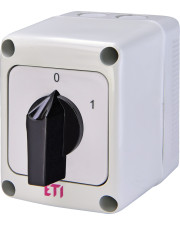 Кулачковий перемикач у корпусі ETI 004773160 CS 25 91 PN (2p "0-1" IP65 25A)