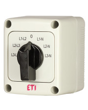 Кулачковый переключатель в корпусе ETI 004773202 CS 25 66 PN (фазного/линейного напряжения IP65 25A)
