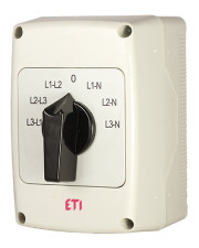Кулачковий перемикач у корпусі ETI 004773203 CS 32 66 PNG (фазної/лінійної напруги IP65 32A)