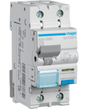 Диференціальний автомат Hager ADA556D 1P+N 10кА C-6A 30мА тип A