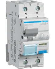 Диференціальний автомат Hager ADA582D 1P+N 10кА C-32A 30мА тип A