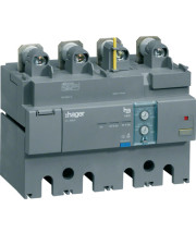 Блок захисного відключення Hager HBD401H для автоматичних вимикачів h630: 3P+N 400A витік струму 0,03-6А затримка 0,06-1сек