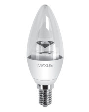 Светодиодная лампа 1-LED-329 C37 4Вт Maxus 3000К, Е14