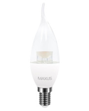 Светодиодная лампа свеча на ветру Maxus CL-T C37 4Вт 3000K 220В E14 (1-LED-5315)