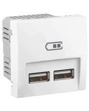 Двойная розетка USB Schneider Electric Altira ALB44378 (белая)