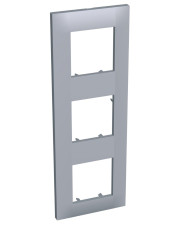 Трехместная вертикальная рамка Schneider Electric Altira ALB45739 (серая)