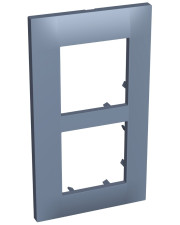 Вертикальна рамка Schneider Electric Altira ALB45743 2х45 (блакитна)