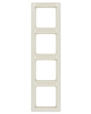 Четырехместная вертикальная рамка Berker Q.1 10146012 с полем для надписи (белый)