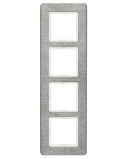 Четырехместная вертикальная рамка Berker Q.7 10146083 (нержавеющая сталь)