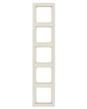 Пятиместная вертикальная рамка Berker Q.1 10156012 с полем для надписи (белый)