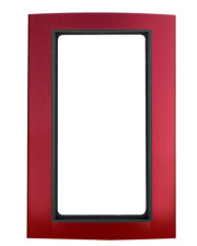 Вертикальна рамка Berker B.3 13093012 з великим отвором (червона/антрацит)