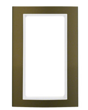 Вертикальная рамка Berker B.3 13093021 с большим отверстием (коричневая/полярная белизна)