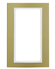Вертикальная рамка Berker B.3 13093046 с большим отверстием (золото/полярная белизна)