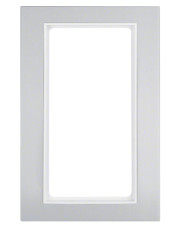 Вертикальна рамка Berker B.3 13093904 з великим отвором (алюміній/полярна білизна)