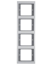 Четырехместная вертикальная рамка Berker K.5 13437003 (алюминий)