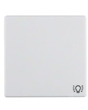 Одинарна клавіша вимикача Berker Qx 16206049 із символом «Світло» (полярна білизна)