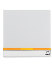 Одинарна клавіша вимикача Berker Qx 16286079 із символом «Дзвінок» із лінзою (полярна білизна)