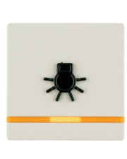 Одинарна клавіша вимикача Berker Qx 16516042 із рельєфним символом «Світло» з лінзою (білий)