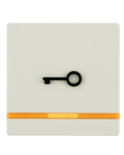 Одинарная клавиша выключателя Berker Q.x 16516062 с рельефным символом «Ключ» с линзой (белый)