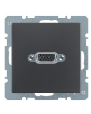 VGA розетка Berker Q.x 3315416086 с винтовыми подъемными клеммами (антрацит)