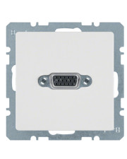 VGA розетка Berker Q.x 3315416089 с винтовыми подъемными клеммами (полярная белизна)