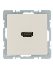 HDMI розетка Berker Q.x 3315436082 подключение сзади (белый)