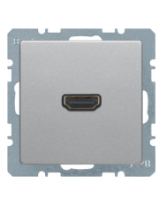 HDMI розетка Berker Q.x 3315436084 подключение сзади (алюминий)