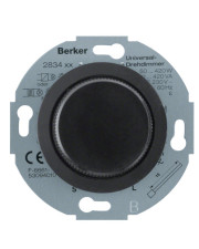 Повротный светорегулятор Berker 1930 283411 Soft-регулирование (черный)
