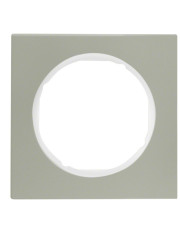 Одноместная рамка Berker R.3 10112214 (нержавеющая сталь/полярная белизна)