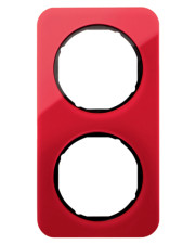 Двухместная рамка Berker R.1 10122344 (красный/черная)