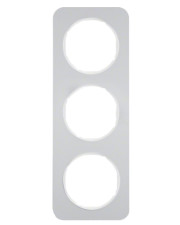 Тримісна рамка Berker R.1 10132174 (алюміній/полярна білизна)