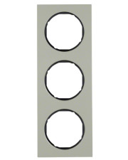 Трехместная рамка Berker R.3 10132204 (нержавеющая сталь/черная)