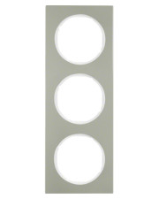 Трехместная рамка Berker R.3 10132214 (нержавеющая сталь/полярная белизна)