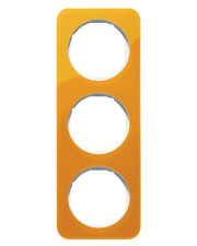 Трехместная рамка Berker R.1 10132339 (оранжевый/полярная белизна)