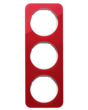 Тримісна рамка Berker R.1 10132349 (червоний/полярна білизна)